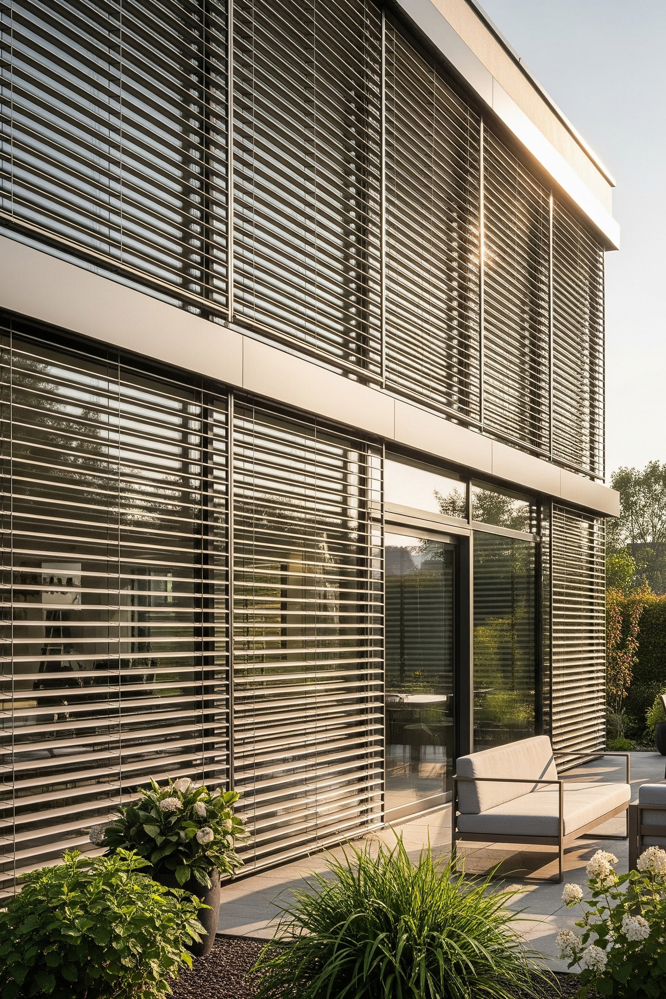 Nettes Haus mit Außenjalousien