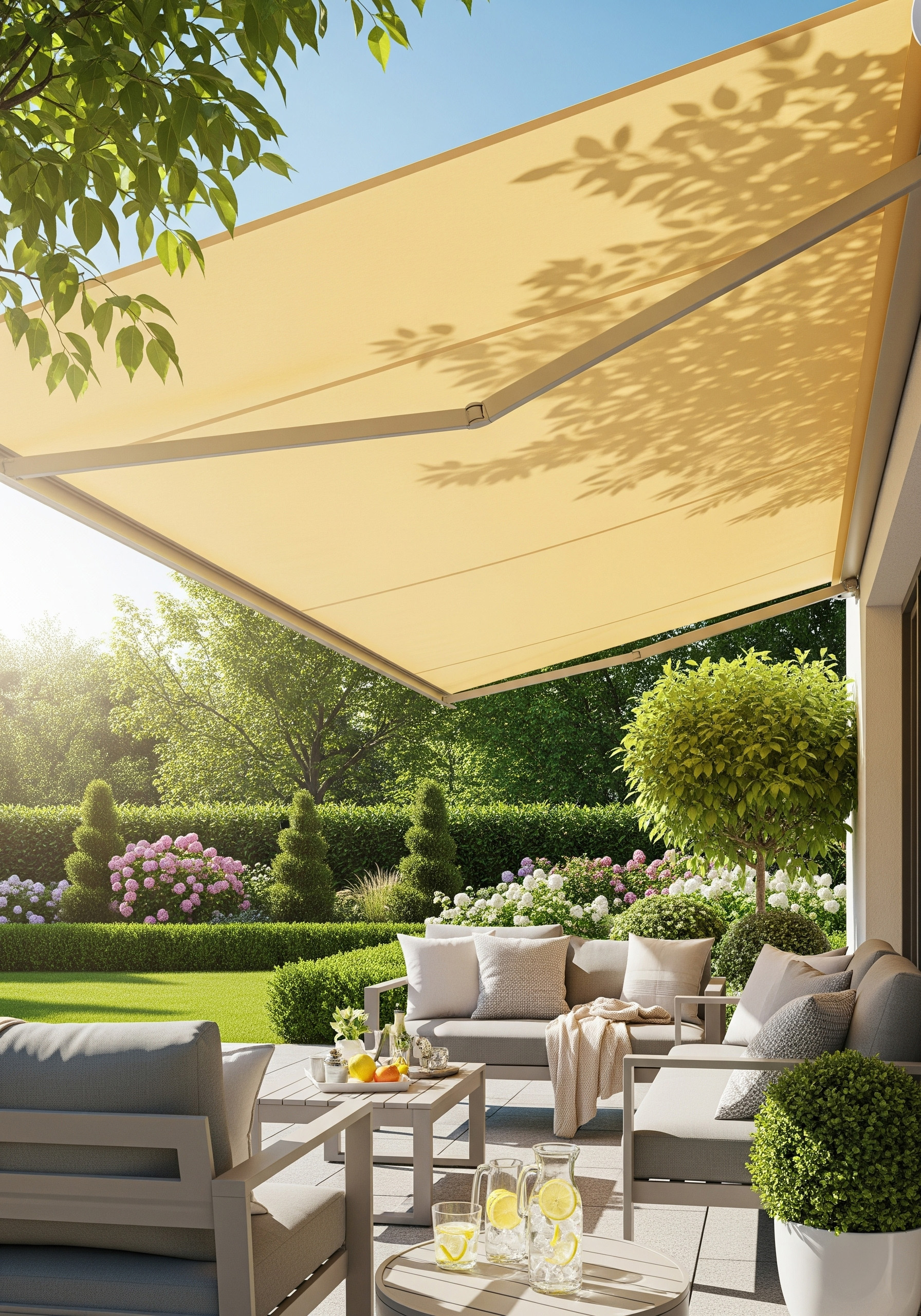 Nettes Haus mit Markise