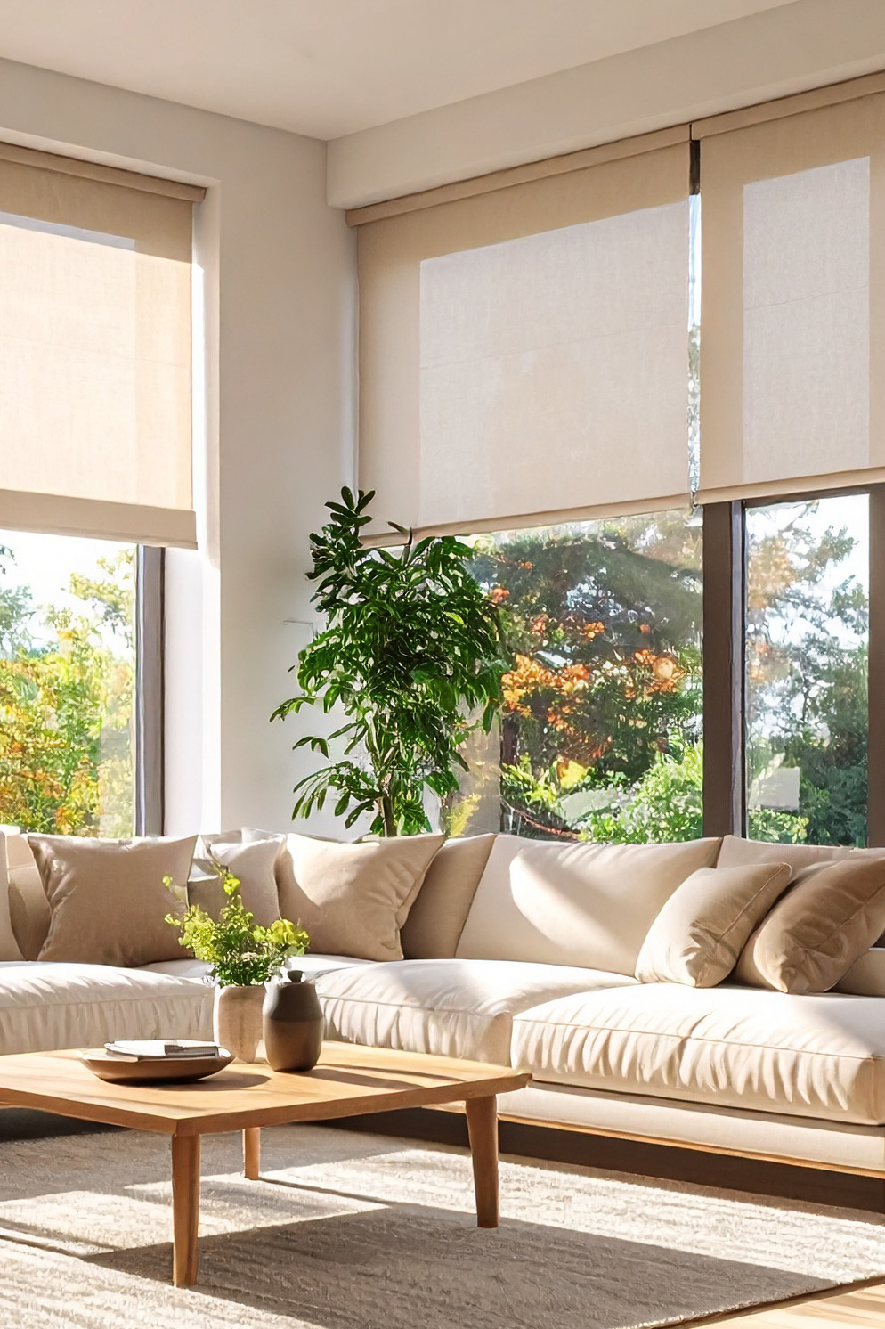 Netter Raum mit Rollos